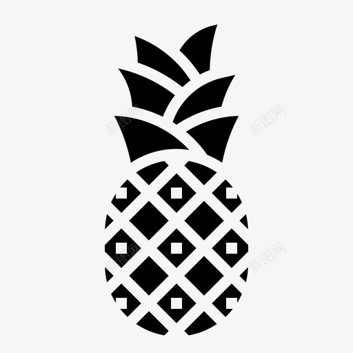 菠萝水果夏威夷图标svg_新图网 https://ixintu.com 夏威夷 夏威夷符号 水果 热带 菠萝