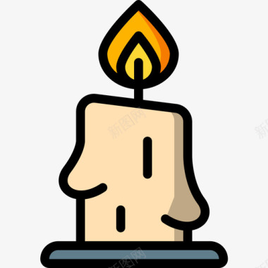 蜡烛纪念日4线颜色图标图标