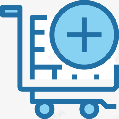购物车购物和电子商务3蓝色图标图标