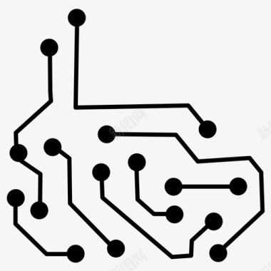 ai电路连接图标图标