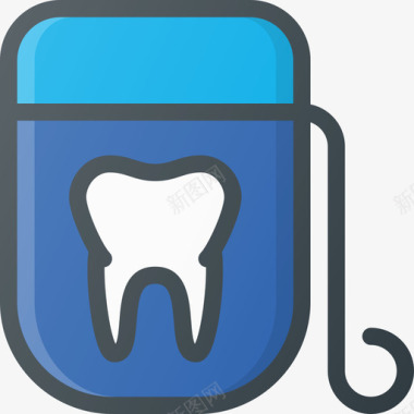 牙线卫生2线颜色图标图标