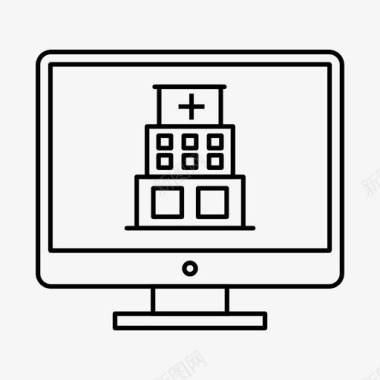医院诊所医院大楼图标图标