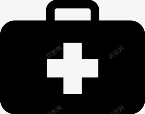 药袋十字架健康图标图标