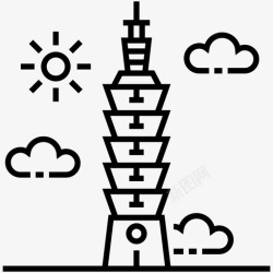 地标台台北建筑地标台图标高清图片