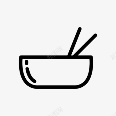 碗筷子食物图标图标