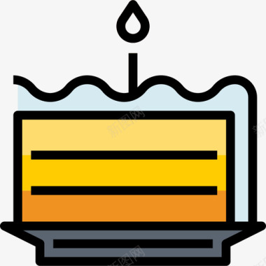生日蛋糕生日派对正色图标图标