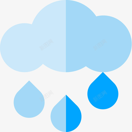 雨自然54平坦图标svg_新图网 https://ixintu.com 平坦 自然54 雨