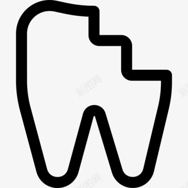 断牙牙医13线状图标图标