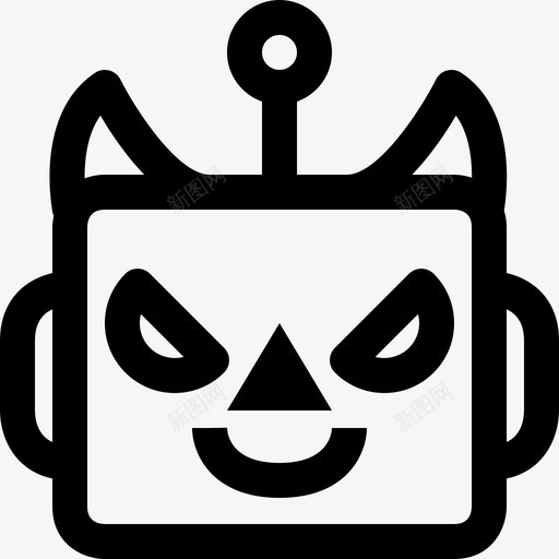 可爱的机器人恶魔化身表情符号图标svg_新图网 https://ixintu.com 化身 可爱的机器人恶魔 机器 表情符号