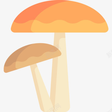 蘑菇感恩节46扁平图标图标