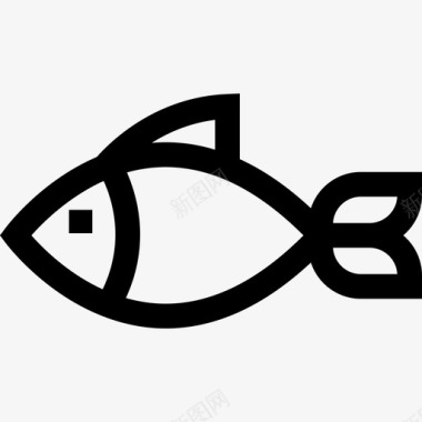 鱼杂货店18直线型图标图标