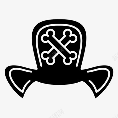 海盗帽危险帽万圣节图标图标