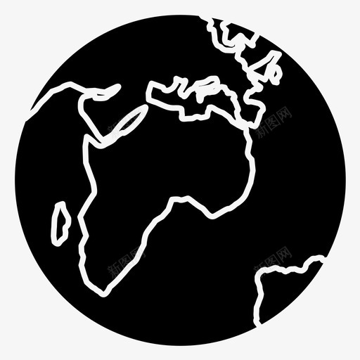 世界地图地球仪图标svg_新图网 https://ixintu.com 世界地图 地球仪