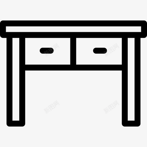 办公桌家具89直线型图标svg_新图网 https://ixintu.com 办公桌 家具89 直线型