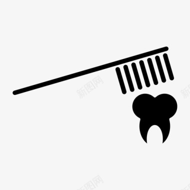 清洁牙齿刷子刷牙图标图标