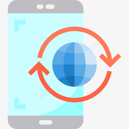 全球智能手机应用程序4扁平图标svg_新图网 https://ixintu.com 全球 扁平 智能手机应用程序4