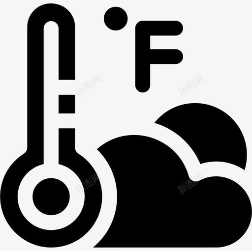 温度计天气176充满图标svg_新图网 https://ixintu.com 充满 天气176 温度计