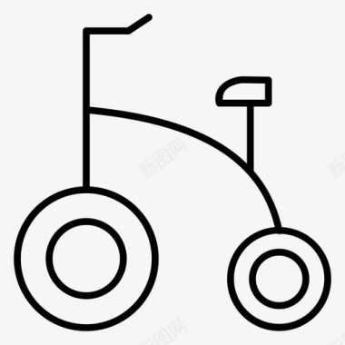 自行车婴儿用品便士硬币图标图标