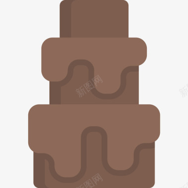 巧克力喷泉糖果店4公寓图标图标