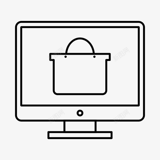 购物袋采购手袋图标svg_新图网 https://ixintu.com 手袋 液晶显示器 电子商务 购物袋 采购