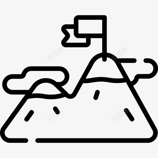 Mountainstartup29直线型图标svg_新图网 https://ixintu.com Mountain startup29 直线型