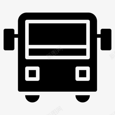 公共汽车交通旅行图标图标