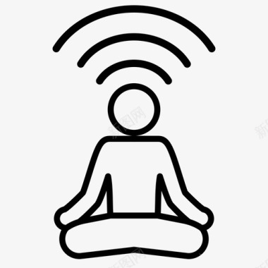 冥想放松瑜伽图标图标
