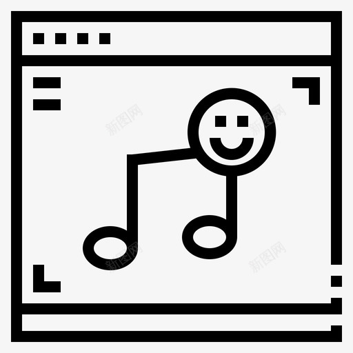 音乐界面电脑数码图标svg_新图网 https://ixintu.com 创意 屏幕 数码 电脑 网页设计 音乐界面