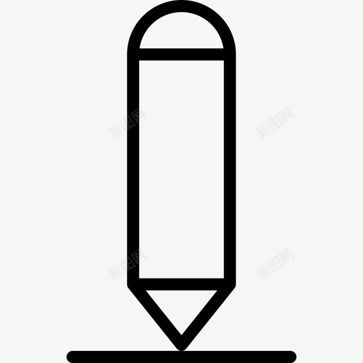 铅笔必备品22直线型图标svg_新图网 https://ixintu.com 必备品22 直线型 铅笔