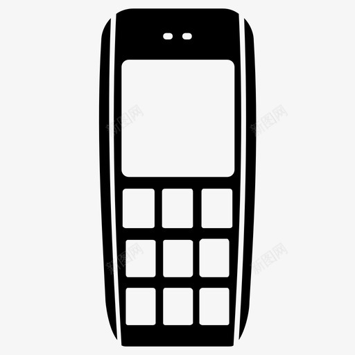 手机通话小工具图标svg_新图网 https://ixintu.com 小工具 手机 智能手机 通话