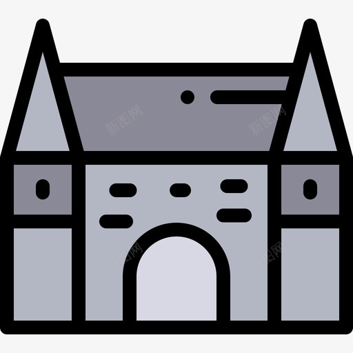 荷兰城堡4线性颜色图标svg_新图网 https://ixintu.com 线性颜色 荷兰城堡4