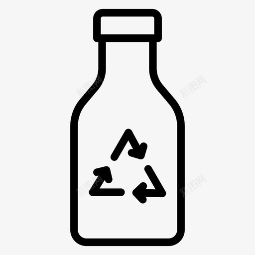 回收瓶生态玻璃图标svg_新图网 https://ixintu.com 回收 回收瓶 玻璃 生态 生态概述