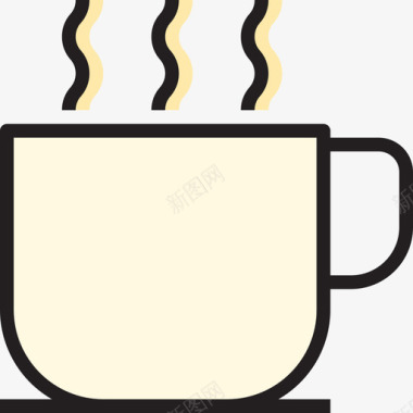 咖啡办公工具3线性颜色图标图标