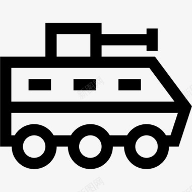 军用21型直线装甲车图标图标