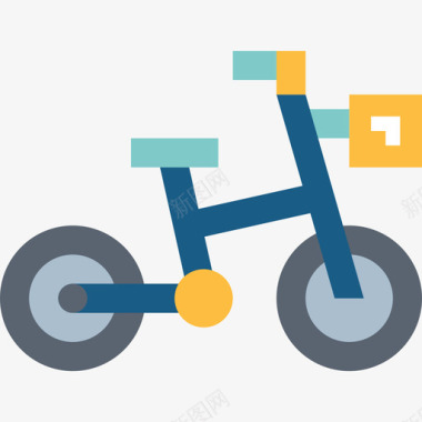 自行车运输107扁平图标图标