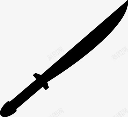弯刀武士剑图标图标