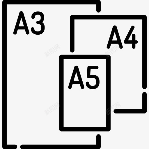 纸张尺寸编辑3线性图标svg_新图网 https://ixintu.com 纸张尺寸 线性 编辑3