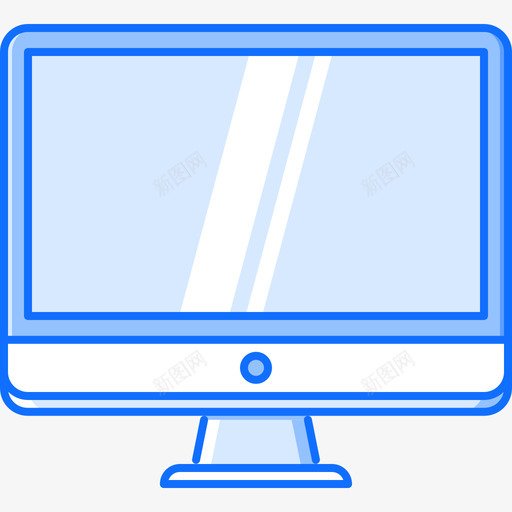 电脑电子26蓝色图标svg_新图网 https://ixintu.com 电子26 电脑 蓝色