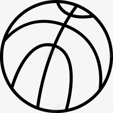 篮球运动型直线型图标图标