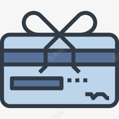 礼品卡客户忠诚度计划3线性颜色图标图标