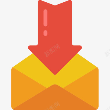 信件邮政服务3扁平图标图标