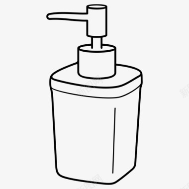 肥皂分配器瓶装肥皂卫生图标图标