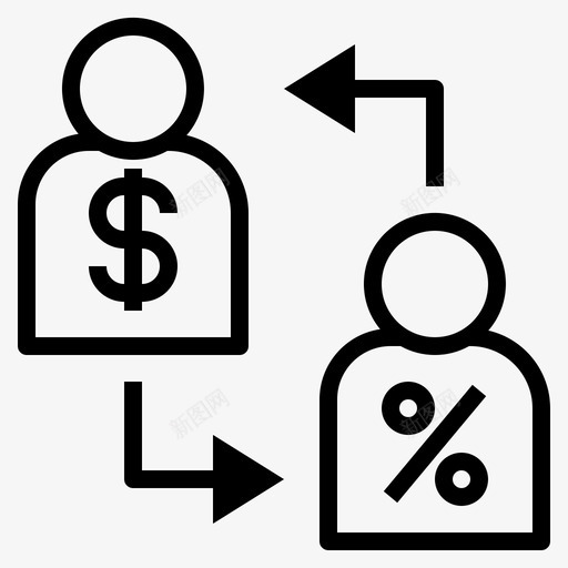 利息业务现金图标svg_新图网 https://ixintu.com 业务 利息 现金 货币 贷款 金融