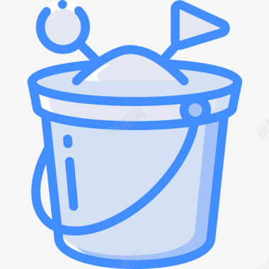 桶热带27蓝色图标图标