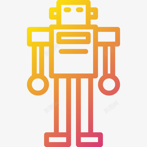 机器人玩具11梯度图标svg_新图网 https://ixintu.com 机器人 梯度 玩具11