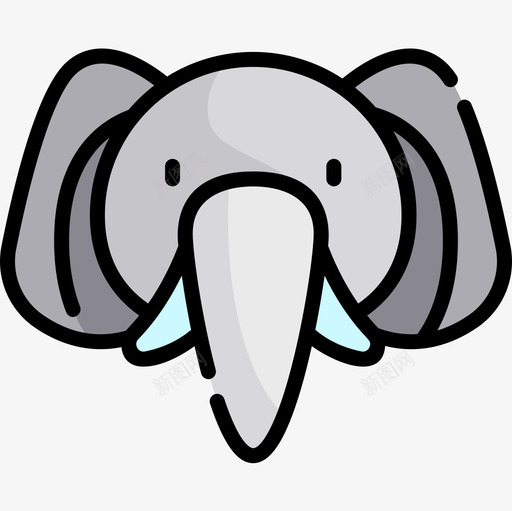 大象婴儿淋浴5线性颜色图标svg_新图网 https://ixintu.com 大象 婴儿淋浴5 线性颜色