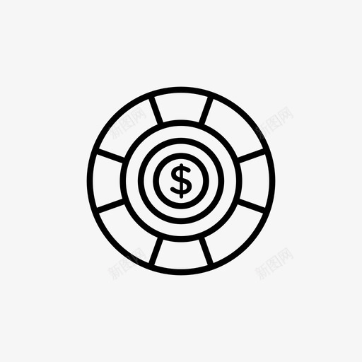 图形银行美元图标svg_新图网 https://ixintu.com 图形 美元 货币 金融 银行
