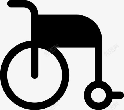 轮椅手推车残疾人图标图标