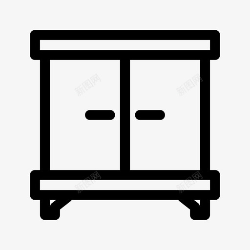 橱柜家具室内图标svg_新图网 https://ixintu.com 储藏室 办公室 室内 家具 家具和室内线 橱柜