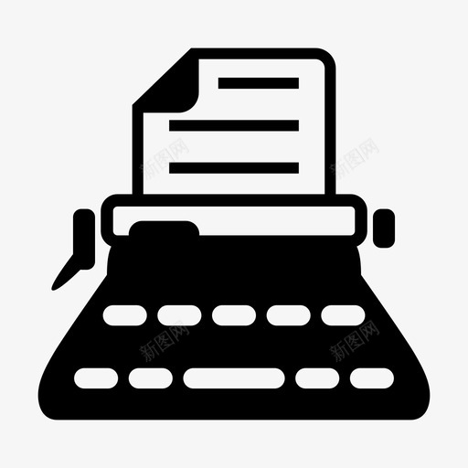 打字机文案机器图标svg_新图网 https://ixintu.com 办公室第三部分 打字 打字机 文案 机器